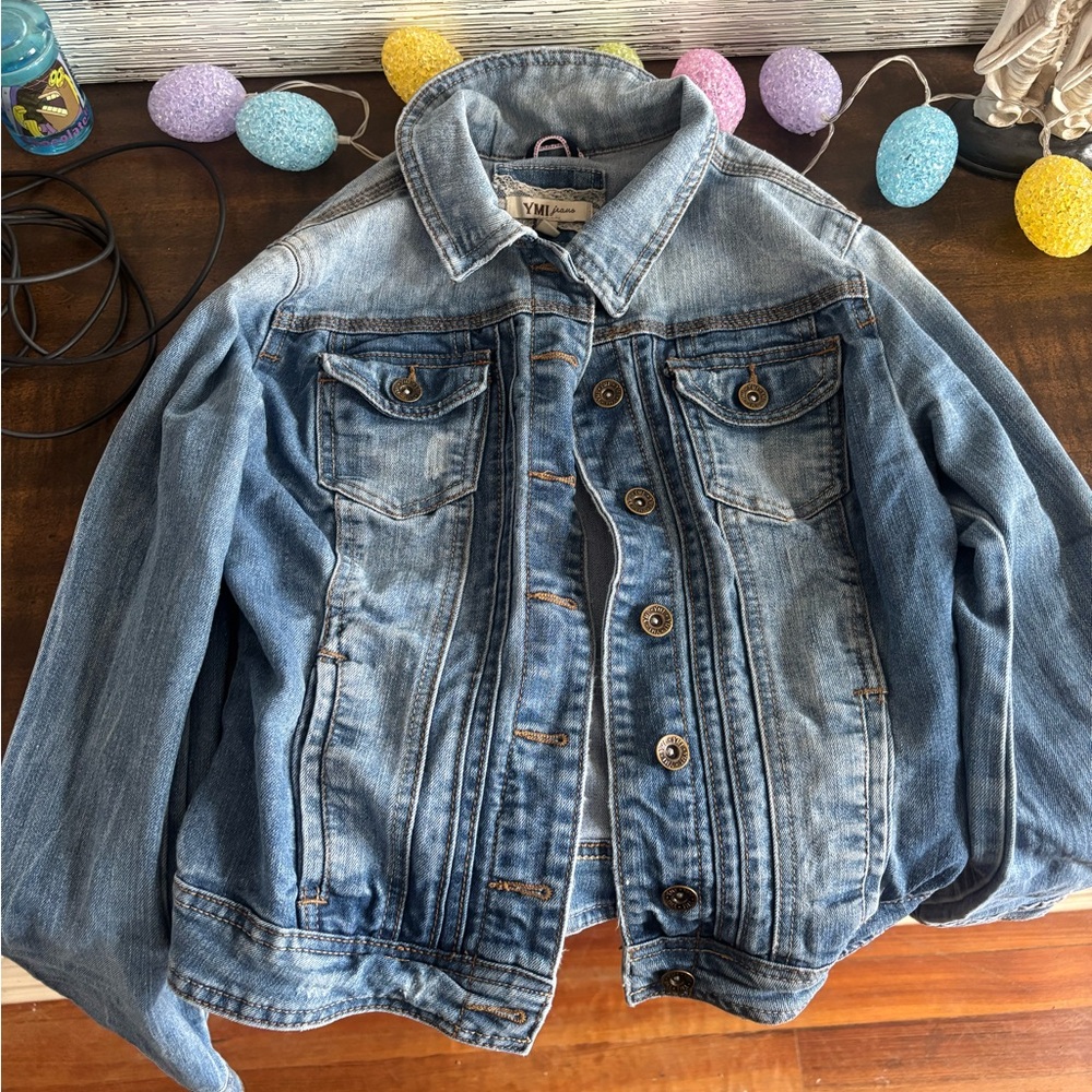YMI Light Blue Distressed Denim Jacket